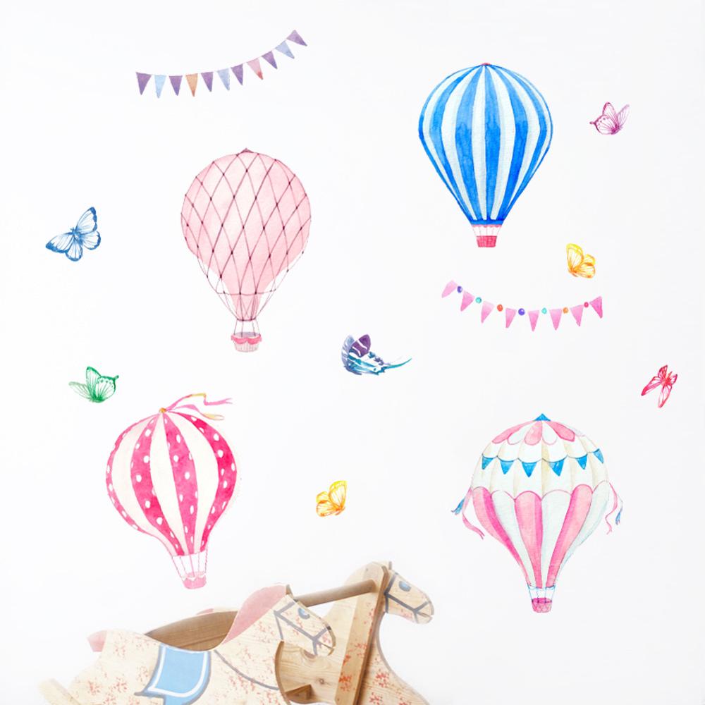 Cartoon Hot Air Balloon Wall S - Baby Nursery Hot Air Balloon review and price