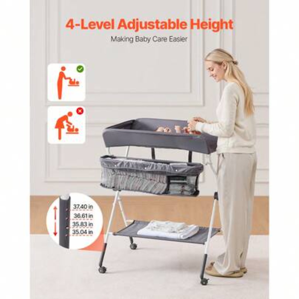 Foldable Baby Changing Table w - Baby Nursery Shelves review and price