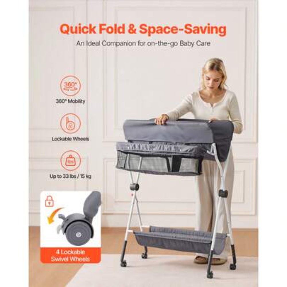 Foldable Baby Changing Table w - Baby Nursery Shelves review and price