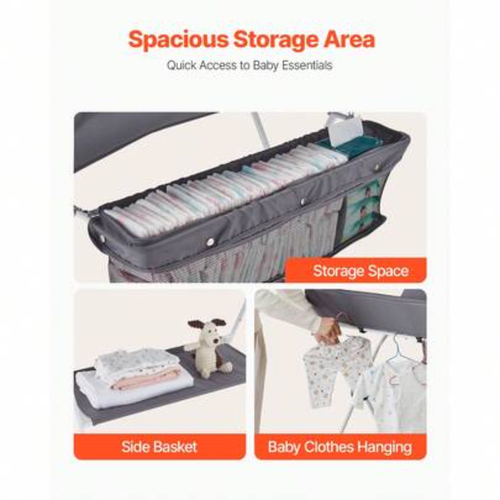 Foldable Baby Changing Table w - Baby Nursery Shelves review and price