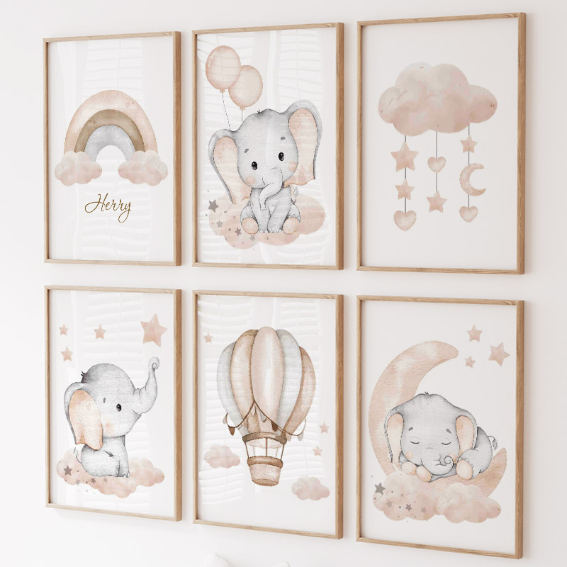 Cute Elephant Hot Balloon Moon - Baby Nursery Modern review and price