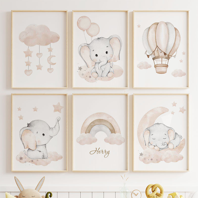 Cute Elephant Hot Balloon Moon - Baby Nursery Modern review and price