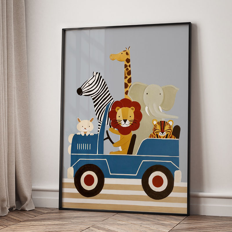 Funny Cartoon Animal Car Ballo - Baby Nursery Images review and price