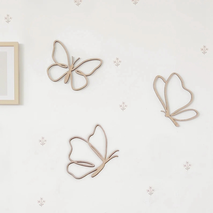 Wooden Butterflies Sign, Woode - Baby Nursery Ornaments review and price