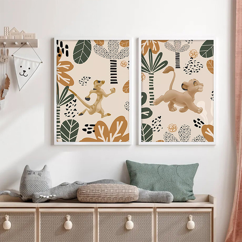 Kid Lion King Boho Posters and - Baby Nursery Images review and price