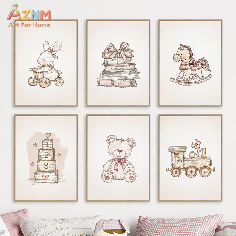AZNM Vintage Baby Toy Canvas W - Baby Nursery Vintage review and price