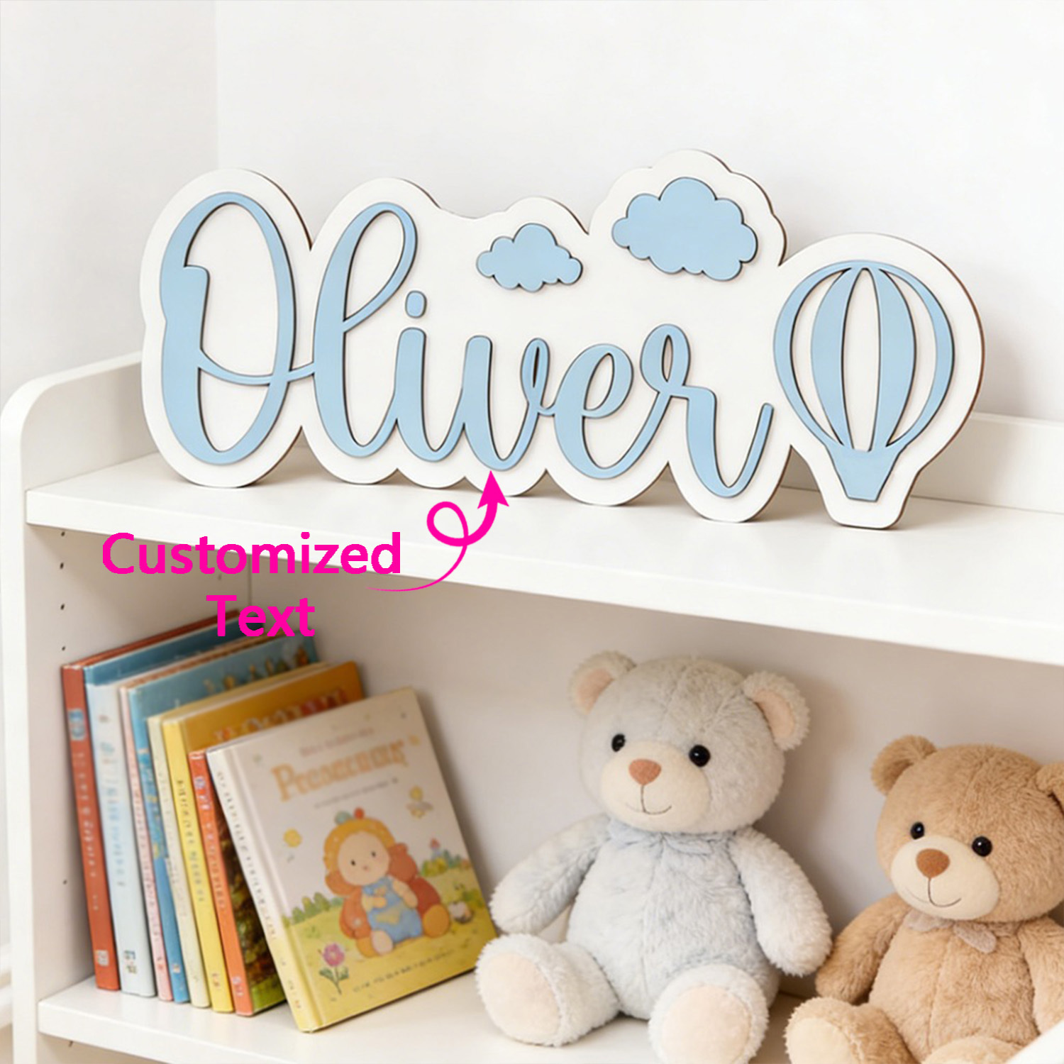 Personalized Hot Air Balloon & - Baby Nursery Ornaments review and price