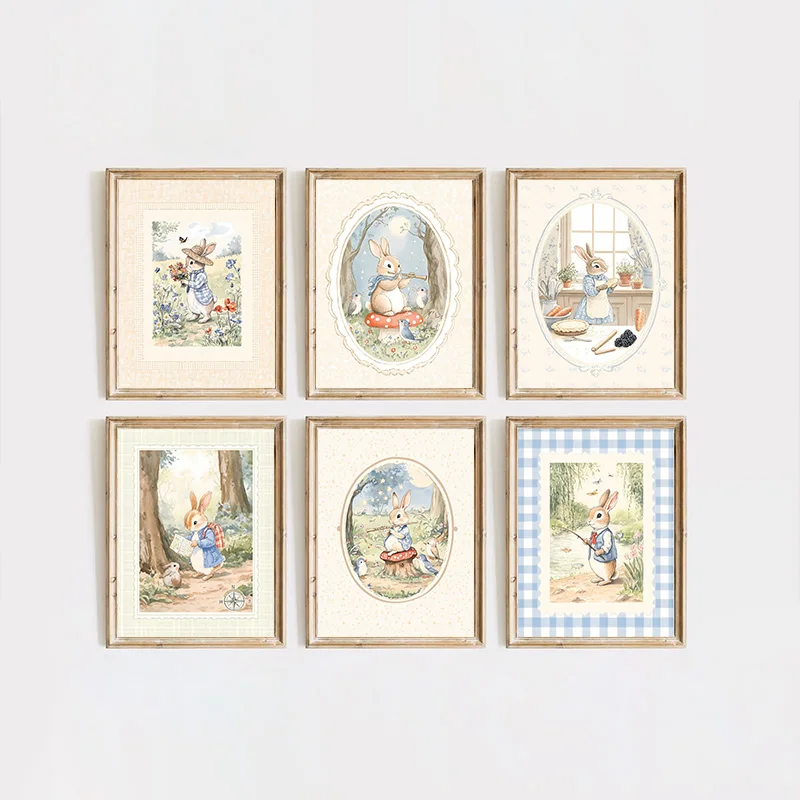 Vintage Boho Blue Plaid Rabbit - Baby Nursery Vintage review and price