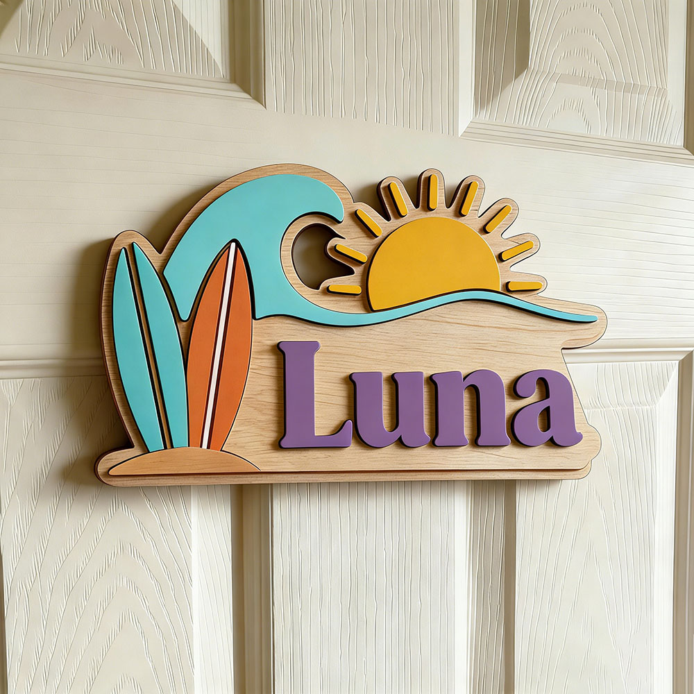 Custom Beach Wave Surfboard Su - Baby Nursery Ocean review and price