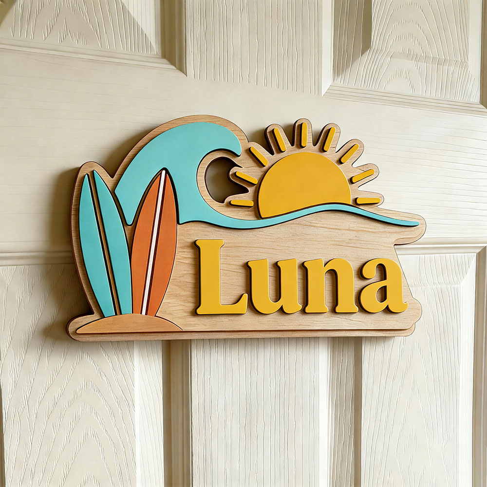 Custom Beach Wave Surfboard Su - Baby Nursery Ocean review and price