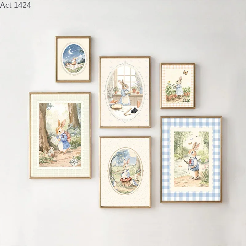 Vintage Boho Blue Plaid Rabbit - Baby Nursery Vintage review and price