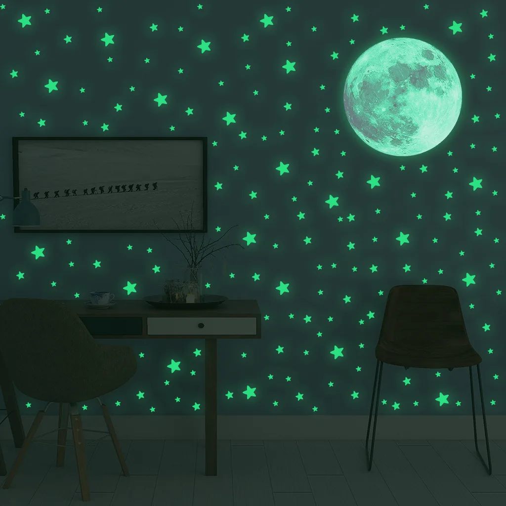 Luminous Moon Stars Wall Stick - Baby Nursery Vinyl review and price