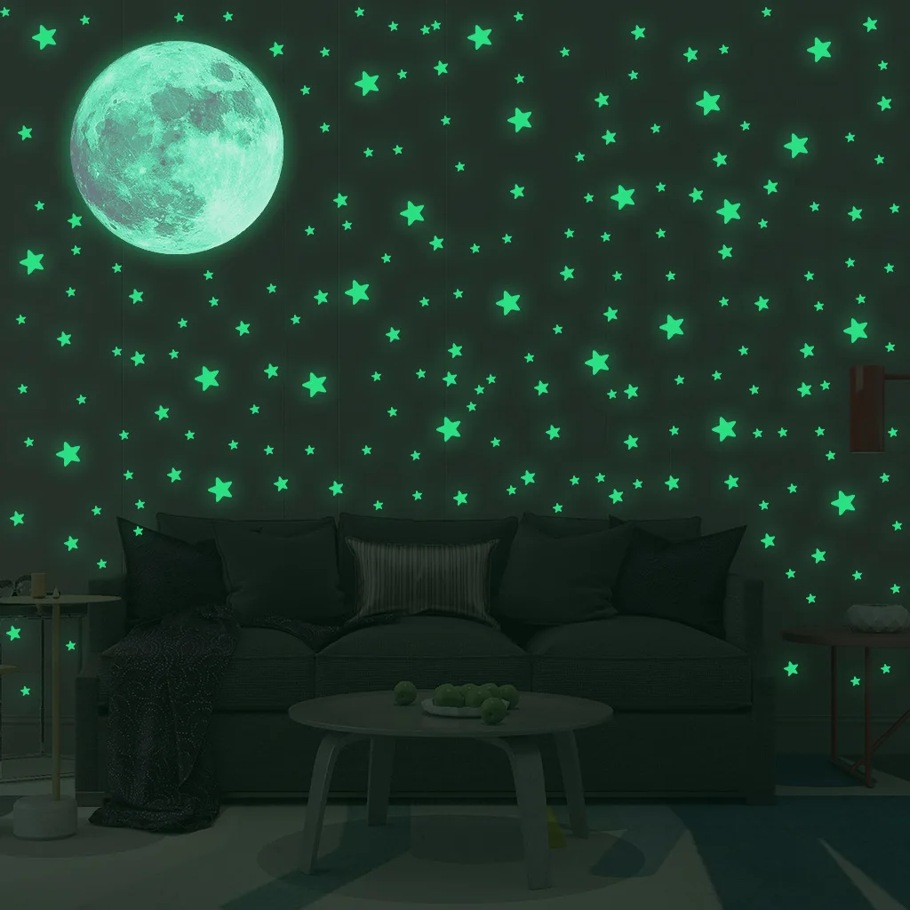 Luminous Moon Stars Wall Stick - Baby Nursery Vinyl review and price
