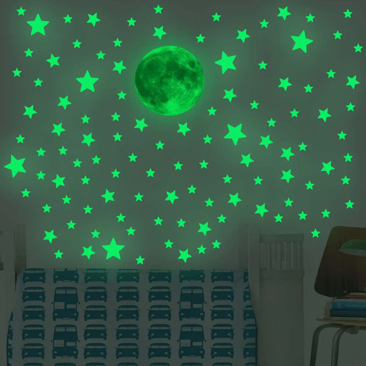 Luminous Moon Stars Wall Stick - Baby Nursery Vinyl review and price