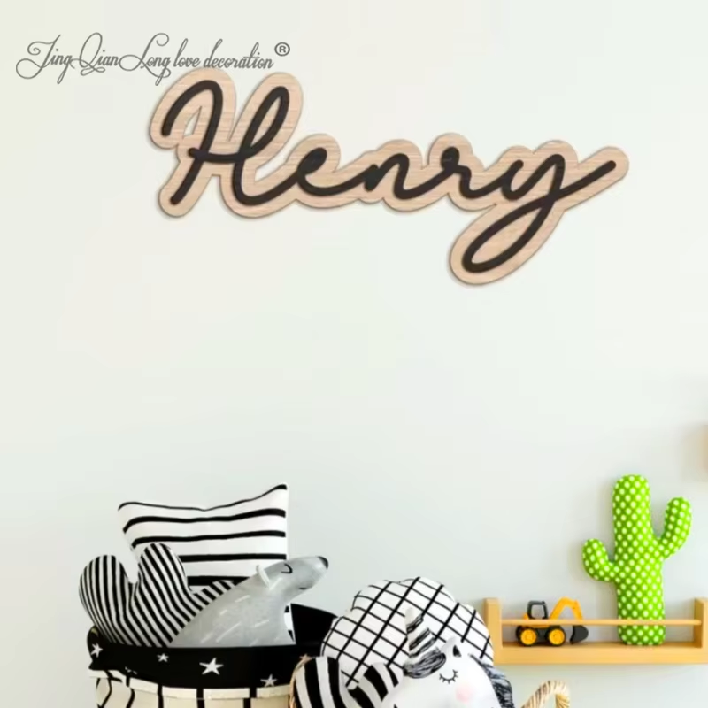 Custom Wooden Name Sign for Nu - Baby Nursery Modern review and price