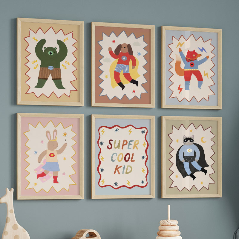 Funny Cartoon Super Cool Kid N - Baby Nursery Images review and price