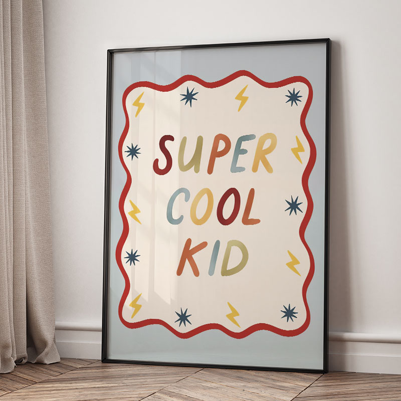 Funny Cartoon Super Cool Kid N - Baby Nursery Images review and price
