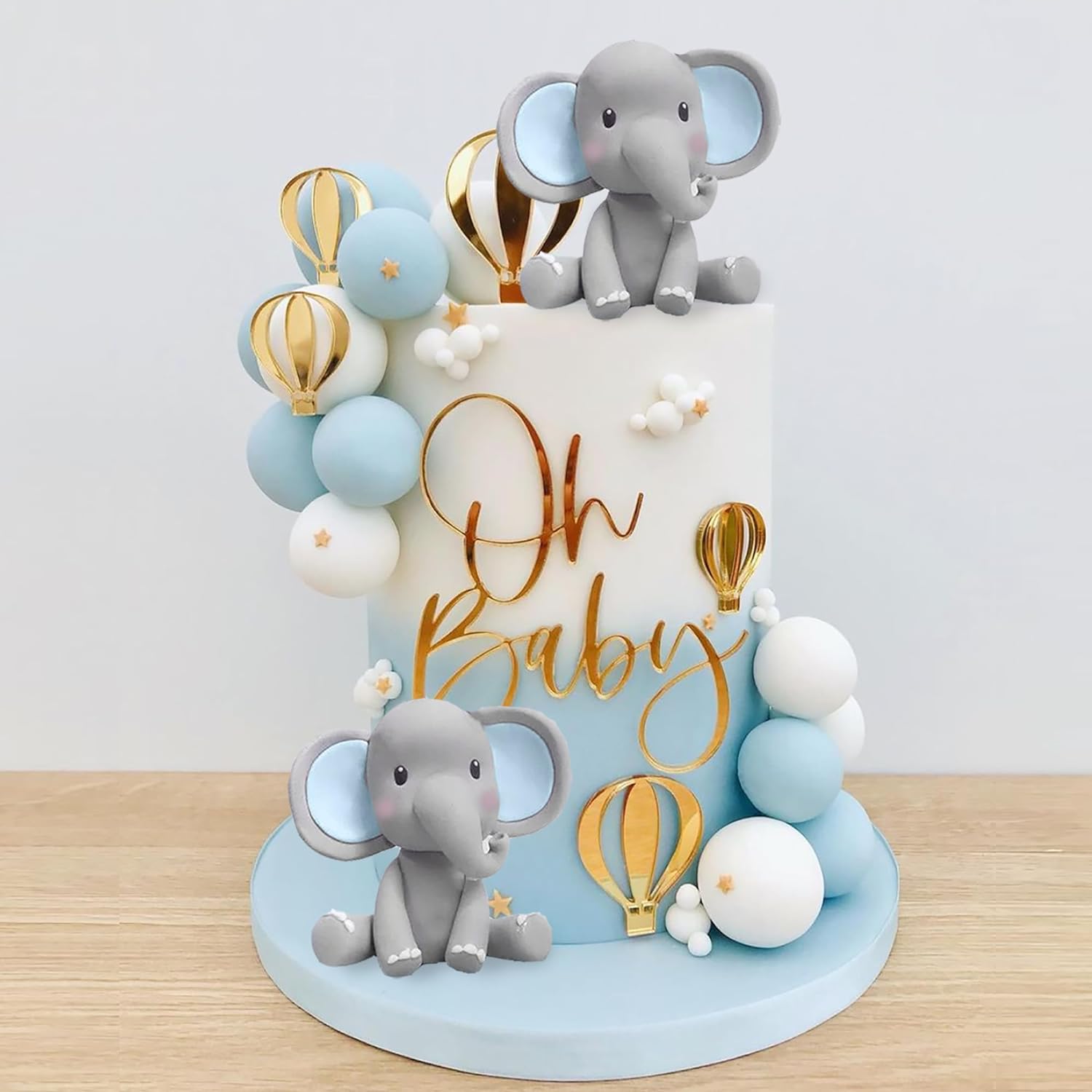 Elephant Cake Decoration with  - Baby Nursery Hot Air Balloon review and price